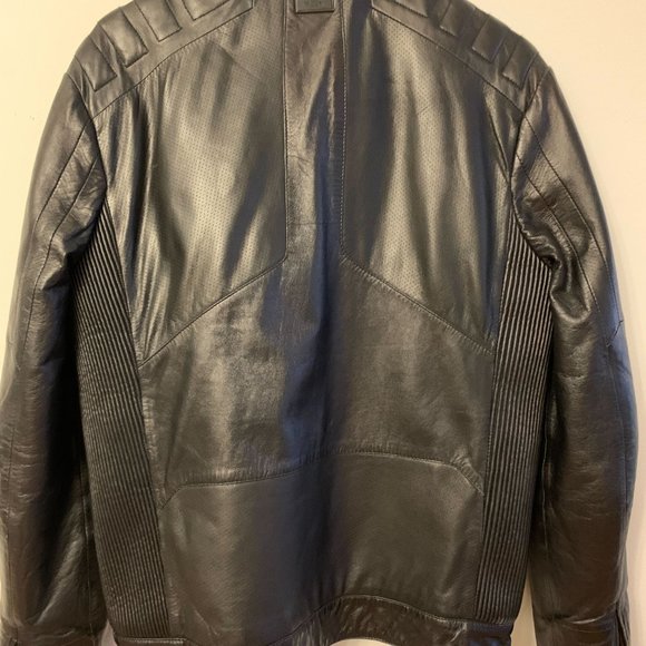 Calvin Klein Biker Leather jacket Size S - Picture 5 of 5